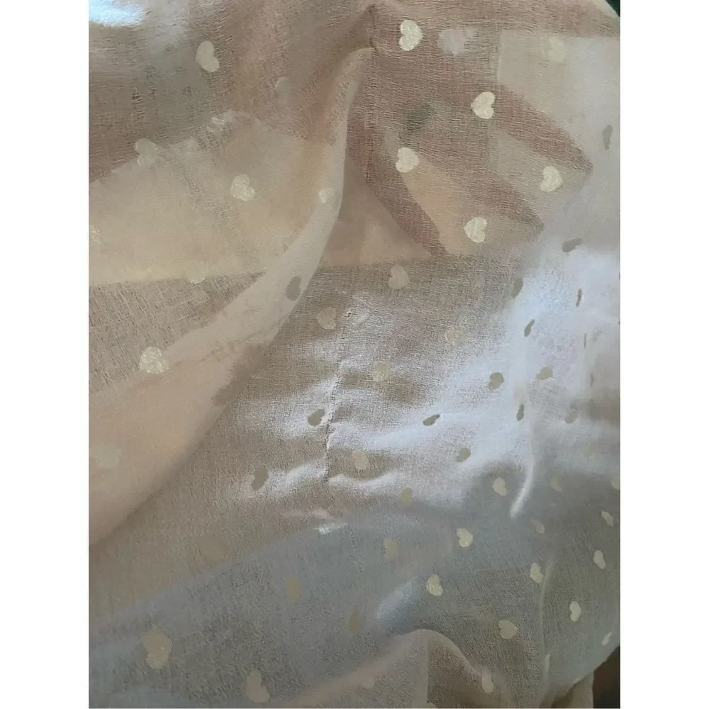 BCBGeneration light pink scarf with gold hearts